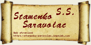 Stamenko Saravolac vizit kartica